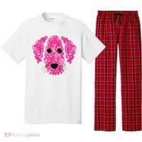 Pink Ribbon Dog Inspirational Breast Cancer Awareness Gift Pajama Set thumb 0