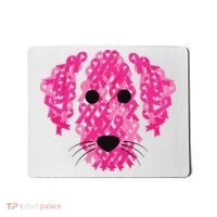 Pink Ribbon Dog Inspirational Breast Cancer Awareness Gift Mousepad thumb 0