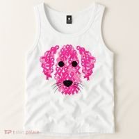 Pink Ribbon Dog Inspirational Breast Cancer Awareness Gift Tank Top thumb 2