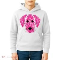Pink Ribbon Dog Inspirational Breast Cancer Awareness Gift Kids Hoodie thumb 4