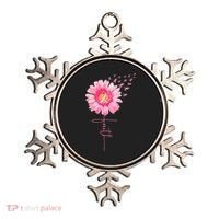 Pink Ribbon Daisy Faith Breast Cancer Awareness Month Gift Ornament thumb 0