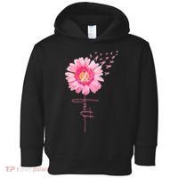Pink Ribbon Daisy Faith Breast Cancer Awareness Month Gift Toddler Hoodie thumb 0