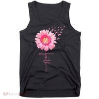 Pink Ribbon Daisy Faith Breast Cancer Awareness Month Gift Tank Top thumb 0
