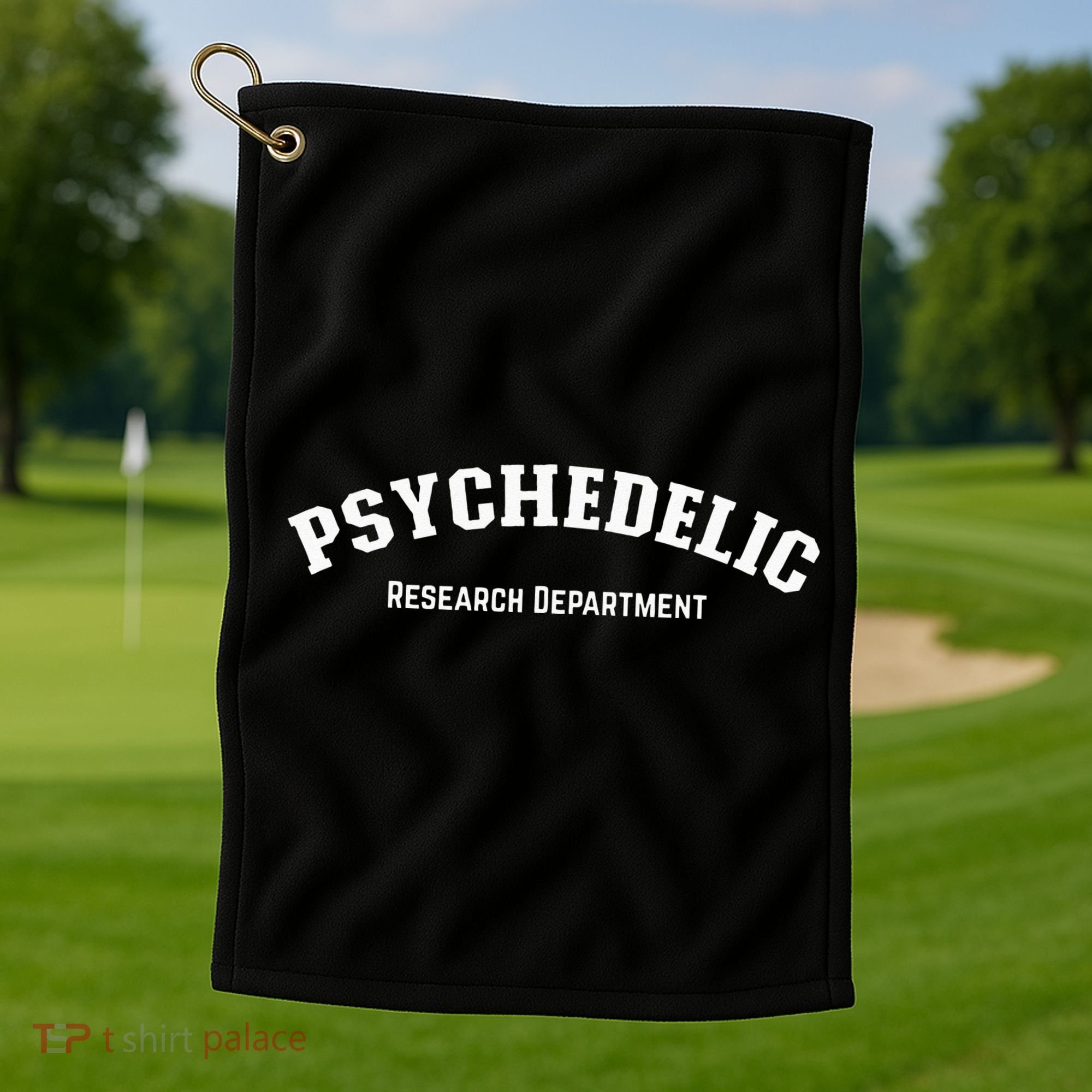 Psychedelic Research Department Funny Psychedelic Golf Towel
