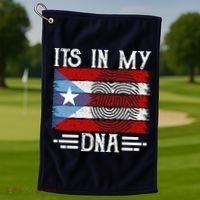 Puerto Rico Dna Golf Towel thumb 1