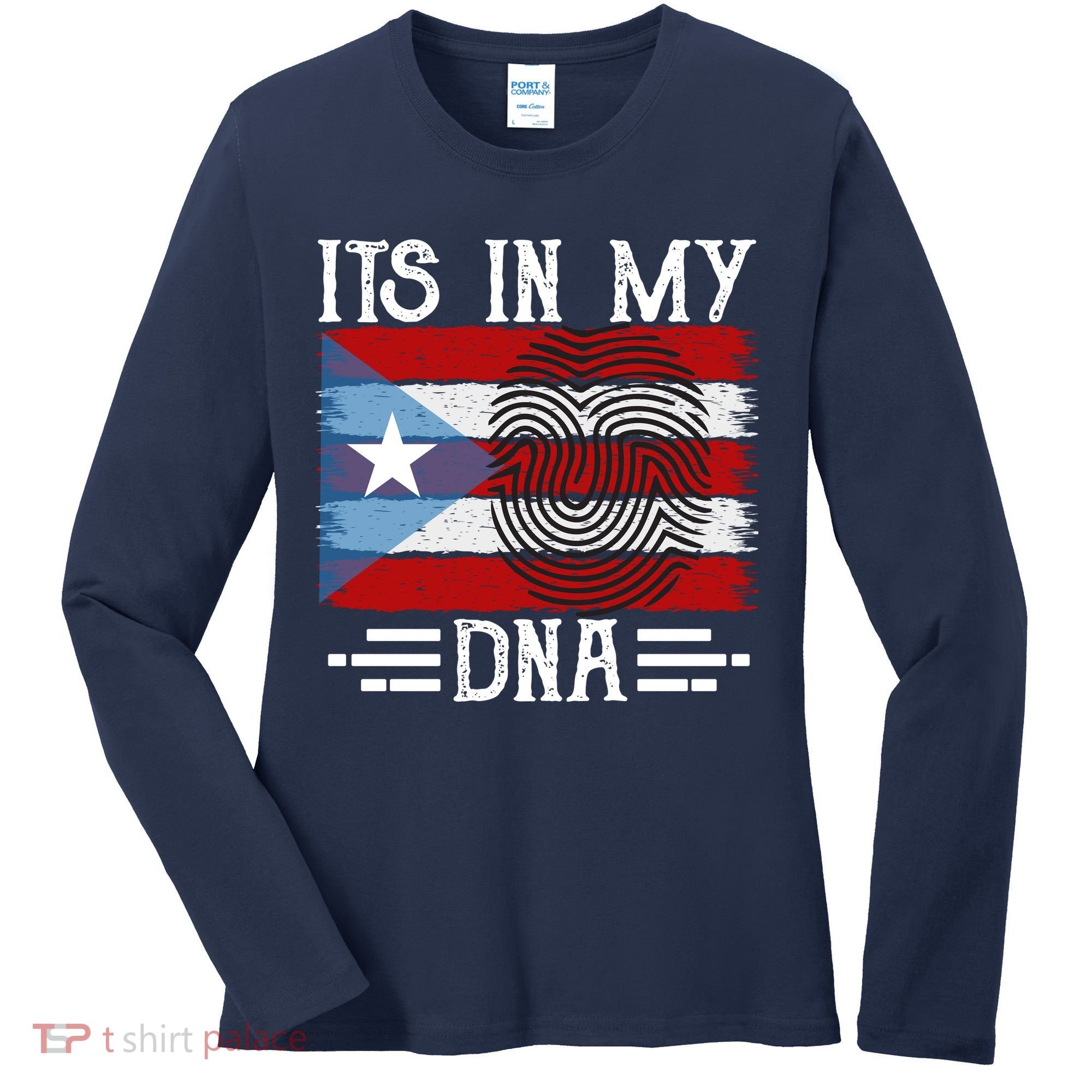 Puerto Rico Dna Women's Long Sleeve Shirt