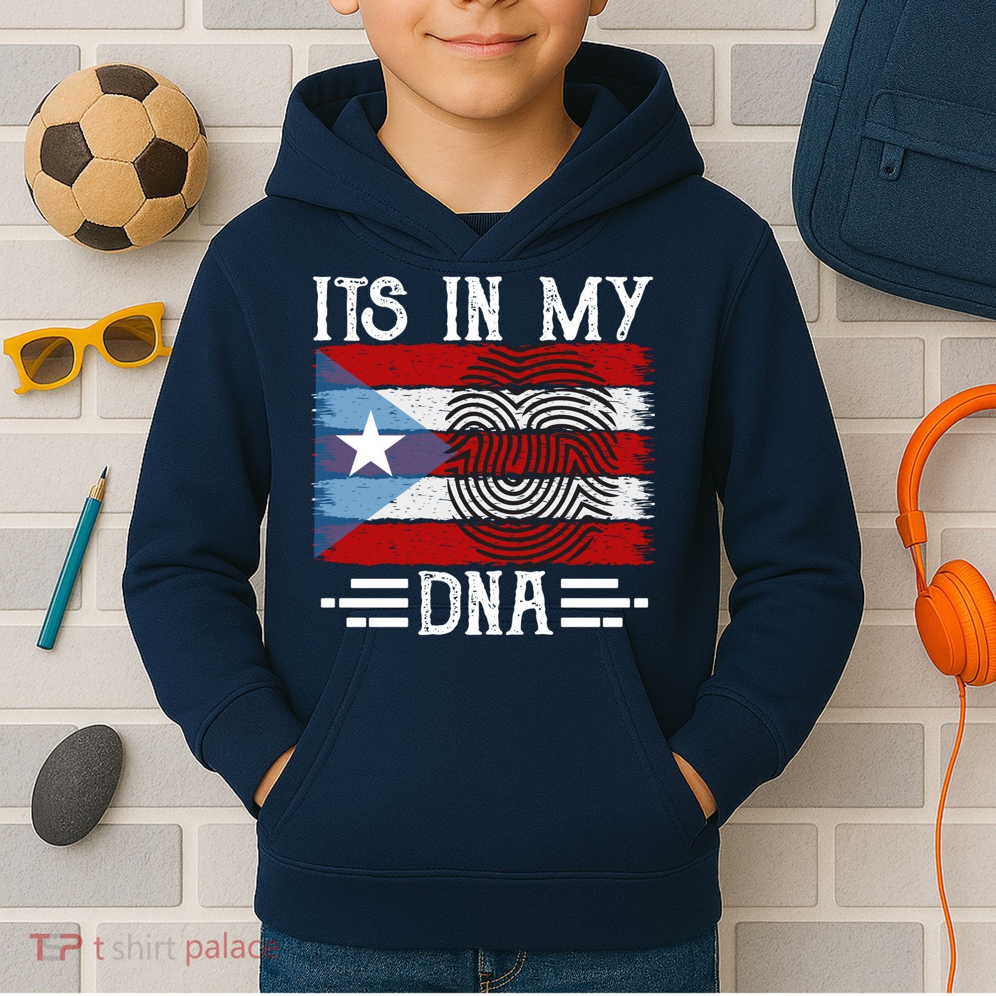 Puerto Rico Dna Kids Hoodie