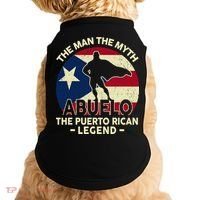 Puerto Rico Dad Abuelo Man Myth Puerto Rican Legend Doggie Tank thumb 0
