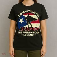 Puerto Rico Dad Abuelo Man Myth Puerto Rican Legend T-Shirt thumb 4