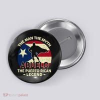Puerto Rico Dad Abuelo Man Myth Puerto Rican Legend Button thumb 0