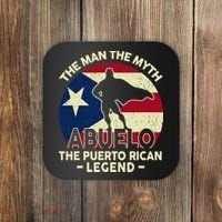 Puerto Rico Dad Abuelo Man Myth Puerto Rican Legend Coaster thumb 0