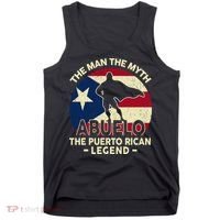 Puerto Rico Dad Abuelo Man Myth Puerto Rican Legend Tank Top thumb 0
