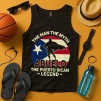 Puerto Rico Dad Abuelo Man Myth Puerto Rican Legend Tank Top thumb 4