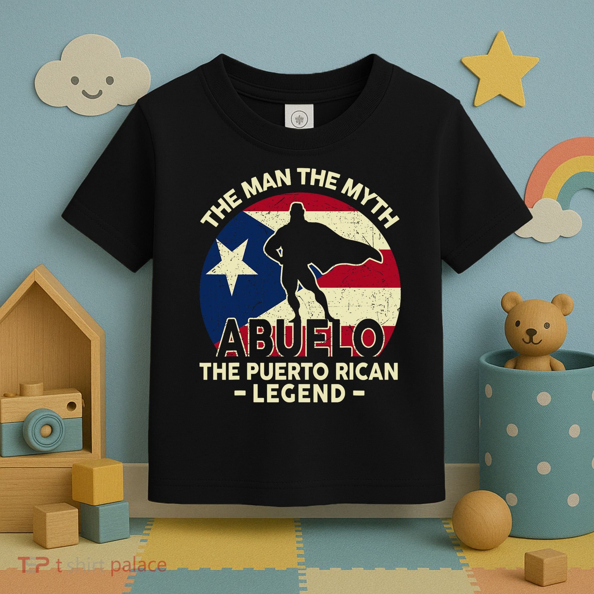 Puerto Rico Dad Abuelo Man Myth Puerto Rican Legend Toddler T-Shirt