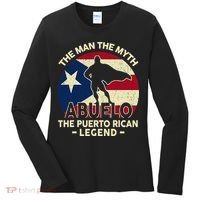 Puerto Rico Dad Abuelo Man Myth Puerto Rican Legend Women's Long Sleeve Shirt thumb 0