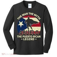 Puerto Rico Dad Abuelo Man Myth Puerto Rican Legend Kids Long Sleeve Shirt thumb 0