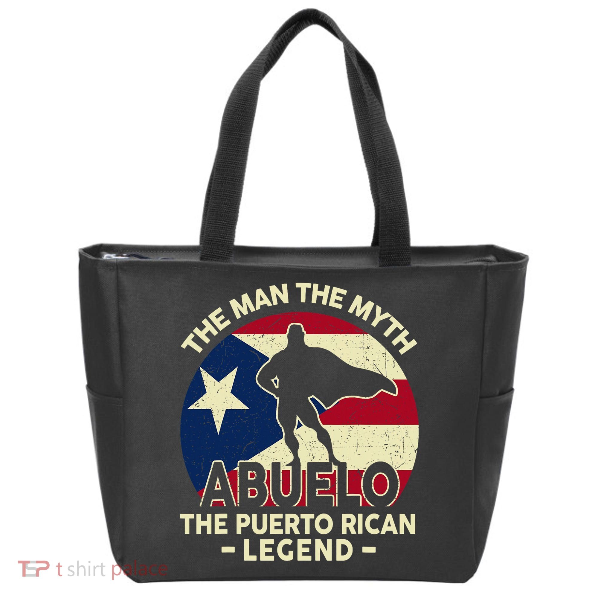 Puerto Rico Dad Abuelo Man Myth Puerto Rican Legend Tote Bag