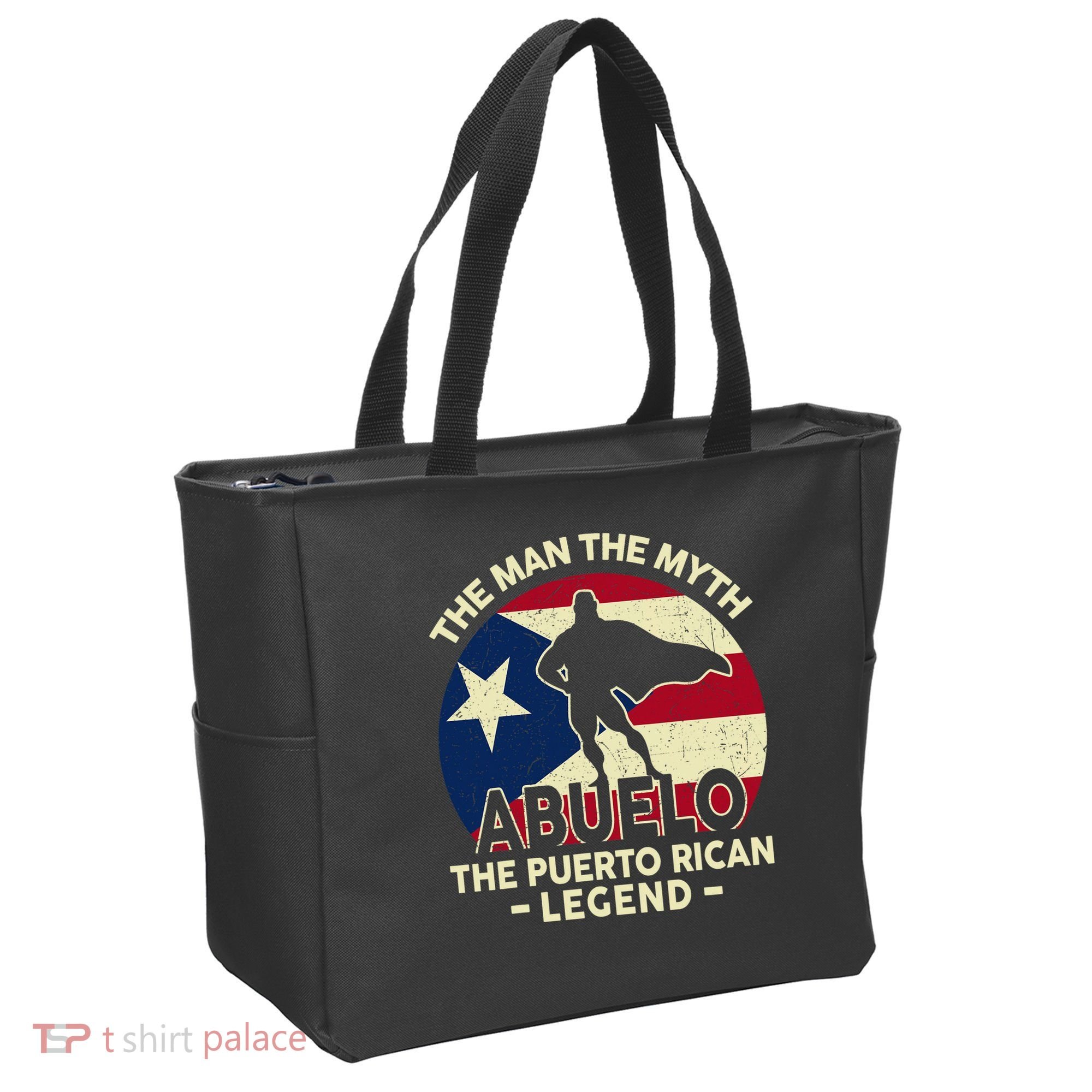 Puerto Rico Dad Abuelo Man Myth Puerto Rican Legend Tote Bag
