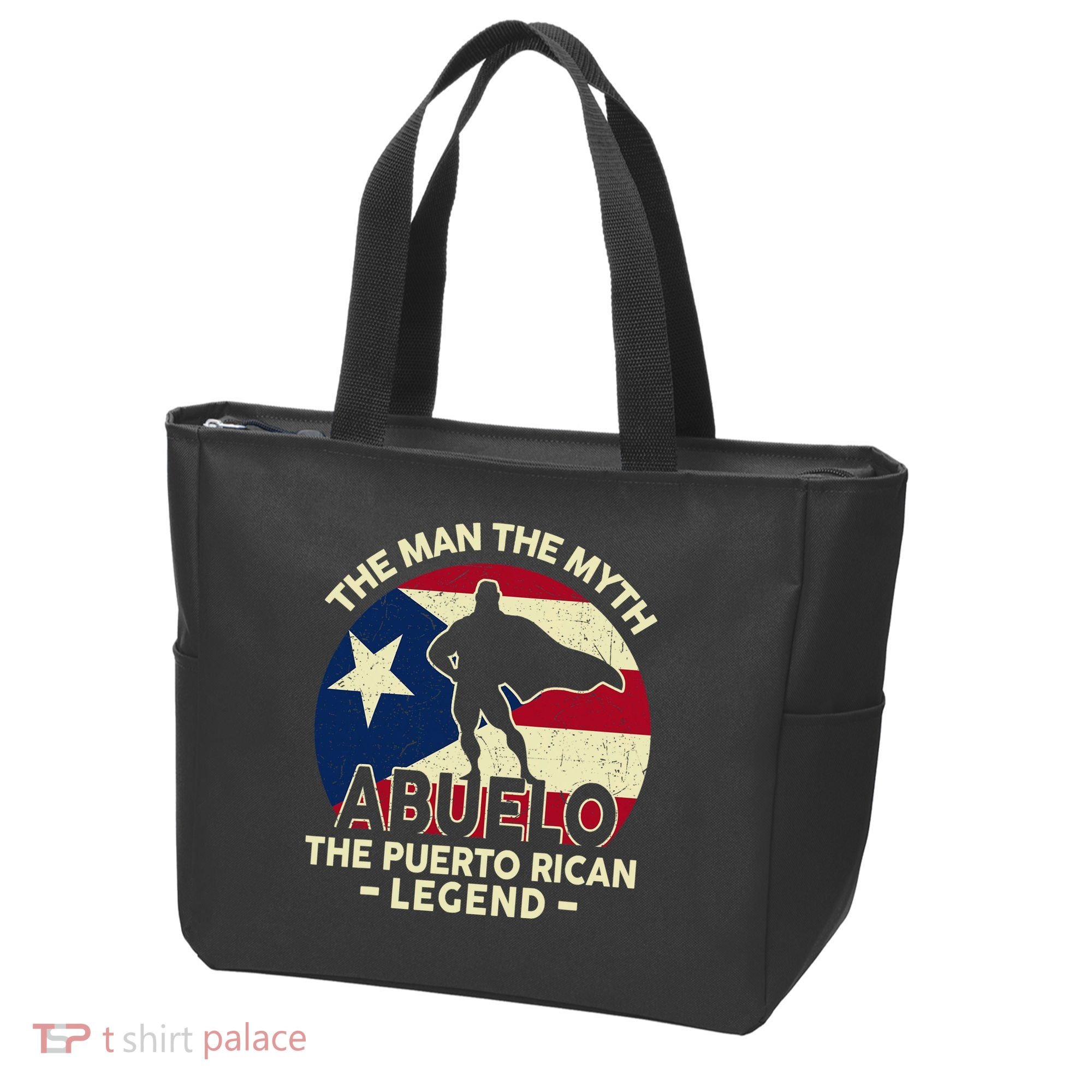 Puerto Rico Dad Abuelo Man Myth Puerto Rican Legend Tote Bag