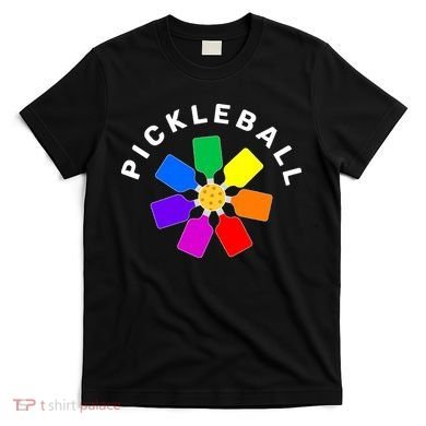 Pickleball Rainbow Design Pickleball Lover T-Shirt