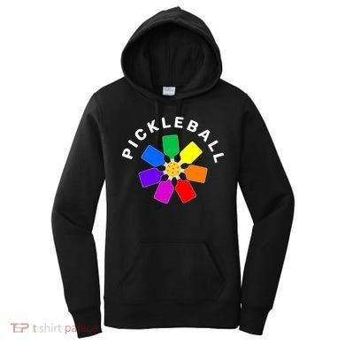Pickleball Rainbow Design Pickleball Lover Women's Hoodie