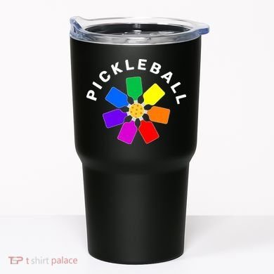Pickleball Rainbow Design Pickleball Lover Tumbler