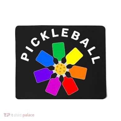 Pickleball Rainbow Design Pickleball Lover Mousepad