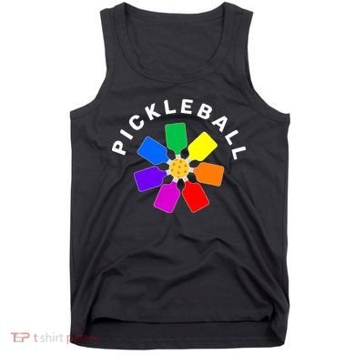 Pickleball Rainbow Design Pickleball Lover Tank Top