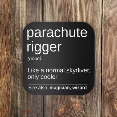 Parachute Rigger Definition Design Skydiving Packer Coaster