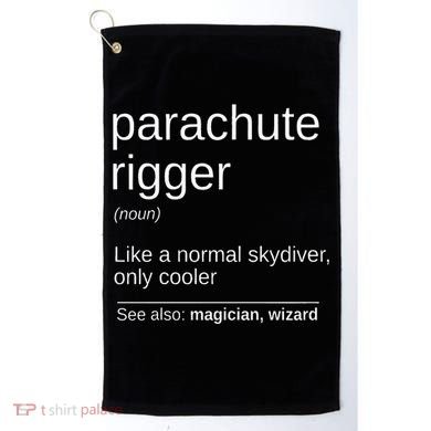 Parachute Rigger Definition Design Skydiving Packer Golf Towel