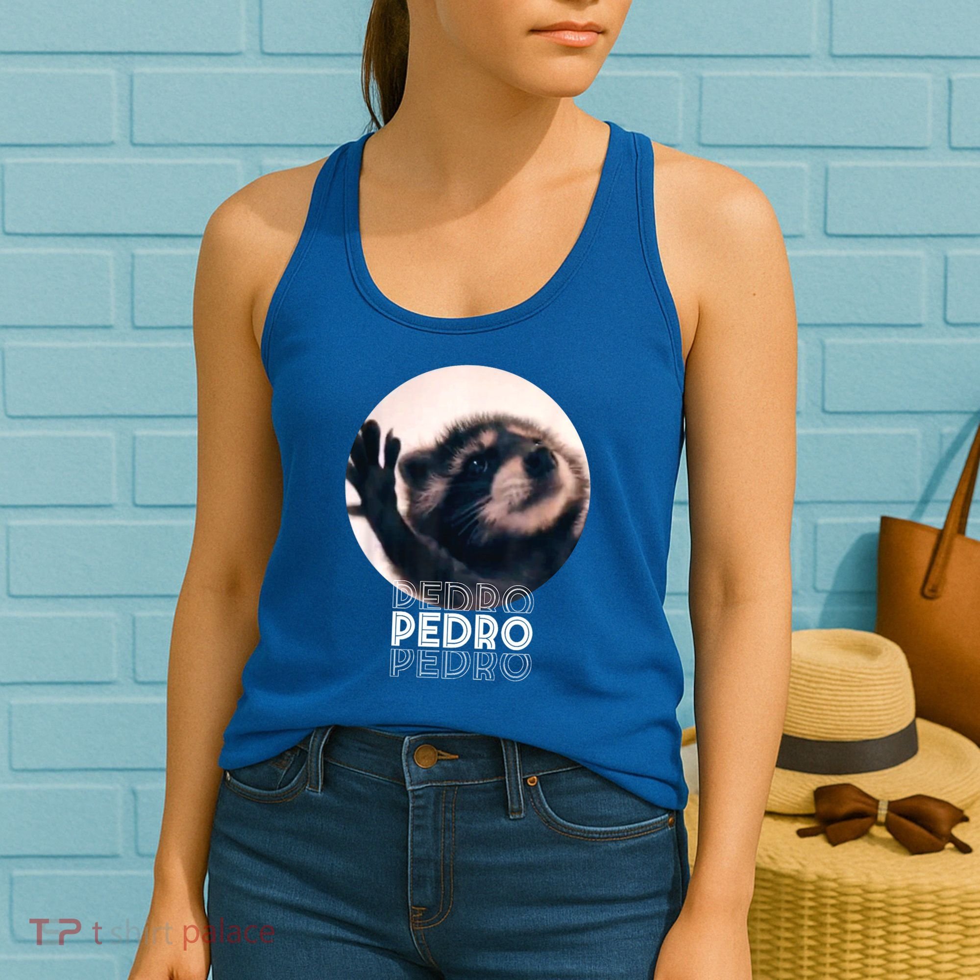Pedro Racoon Dance Popular Internet Meme Mapache Dance Women's Tank Top