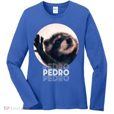 Pedro Racoon Dance Popular Internet Meme Mapache Dance Women's Long Sleeve Shirt