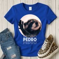 Pedro Racoon Dance Popular Internet Meme Mapache Dance Women's T-Shirt thumb 3