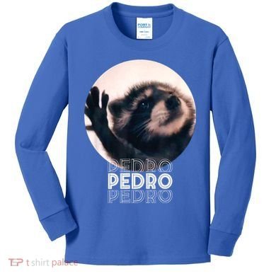Pedro Racoon Dance Popular Internet Meme Mapache Dance Kids Long Sleeve Shirt