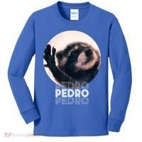 Pedro Racoon Dance Popular Internet Meme Mapache Dance Kids Long Sleeve Shirt thumb 0
