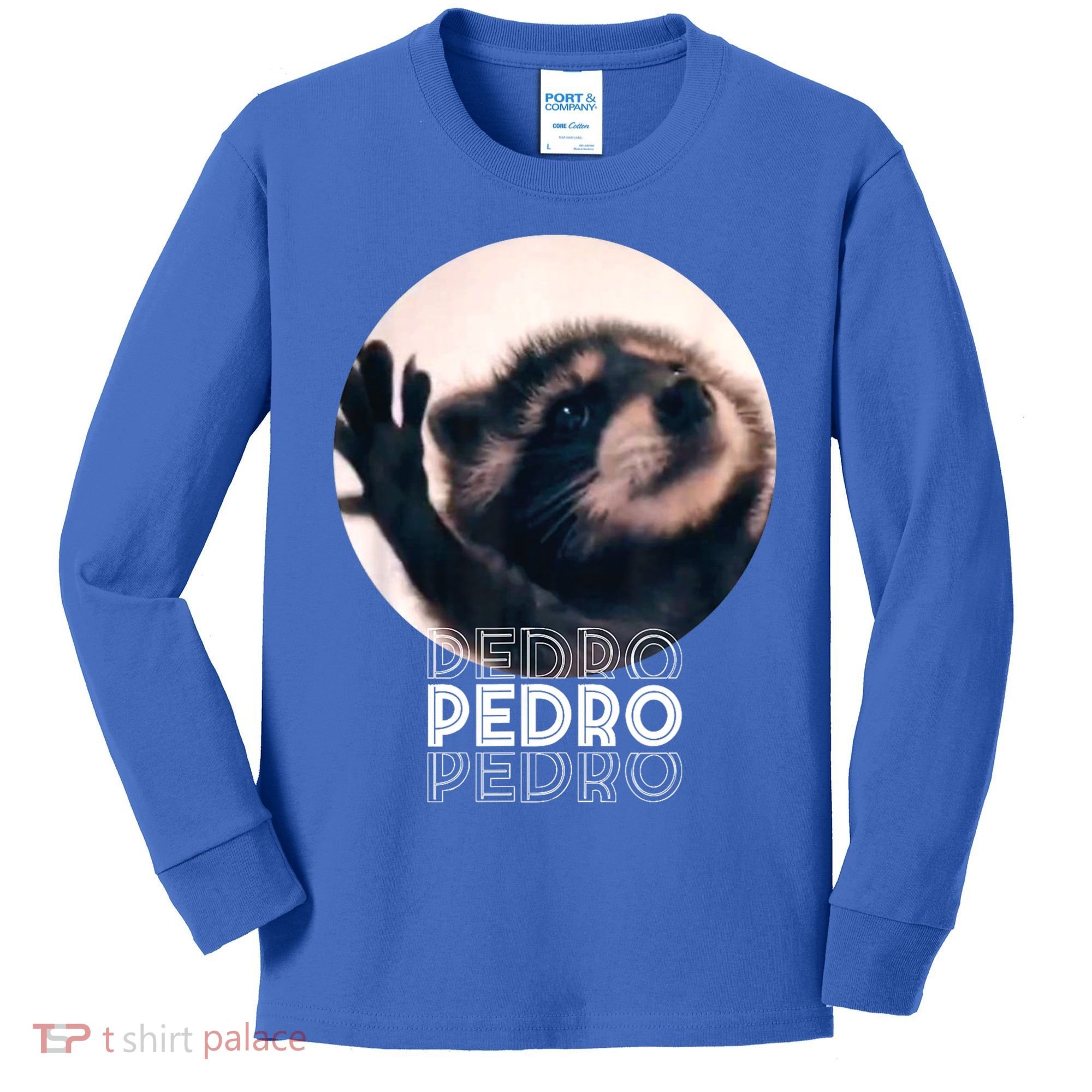 Pedro Racoon Dance Popular Internet Meme Mapache Dance Kids Long Sleeve Shirt