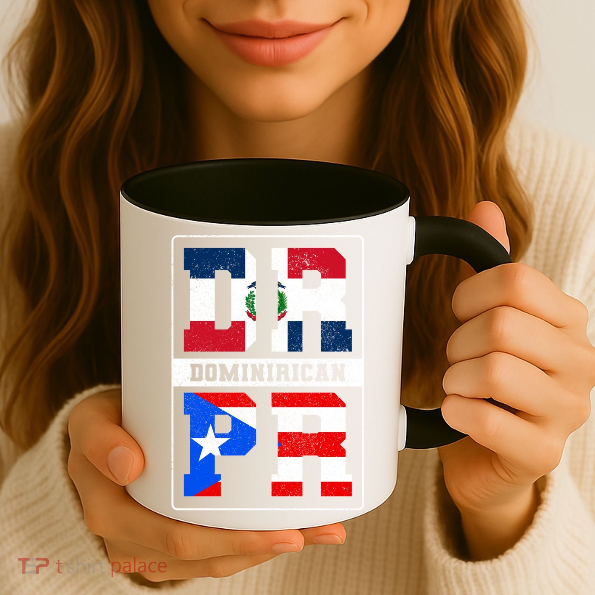 Puerto Rican Dominican Republic Dominirican Flag Pride Meaningful Gift Coffee Mug