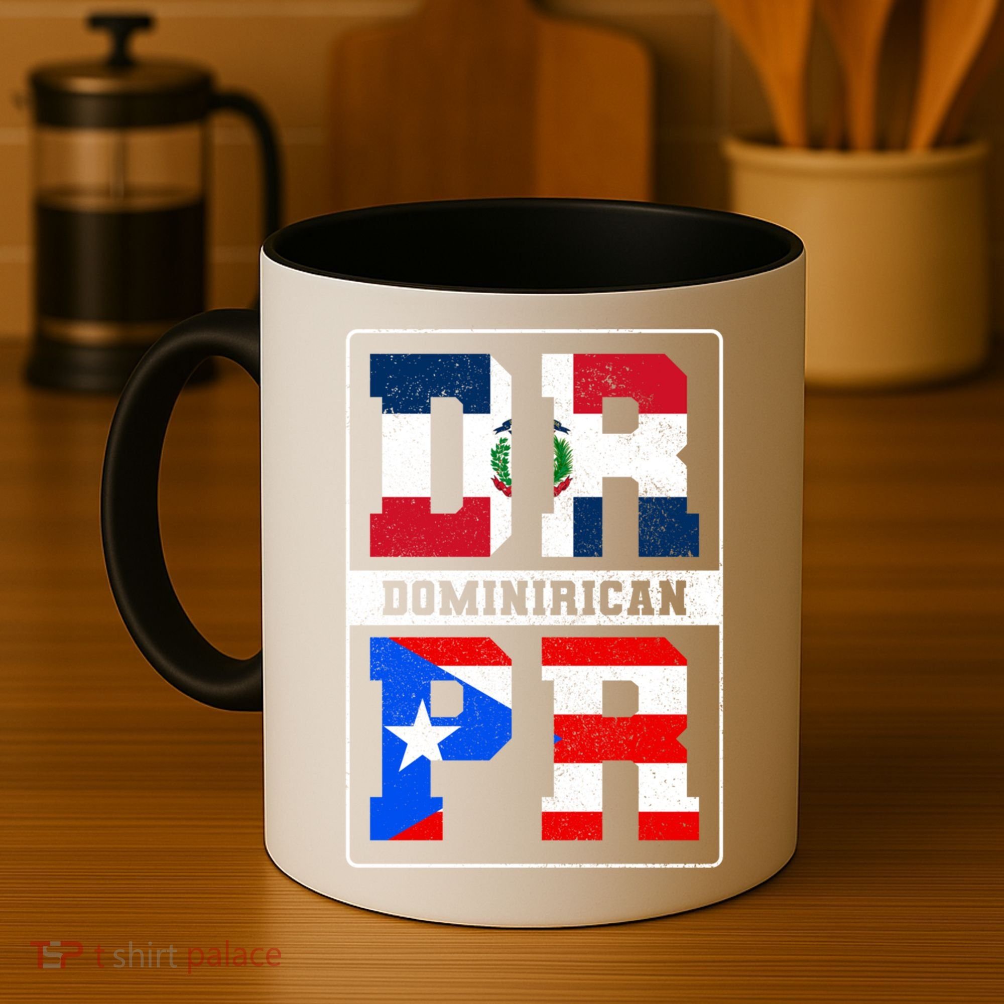 Puerto Rican Dominican Republic Dominirican Flag Pride Meaningful Gift Coffee Mug