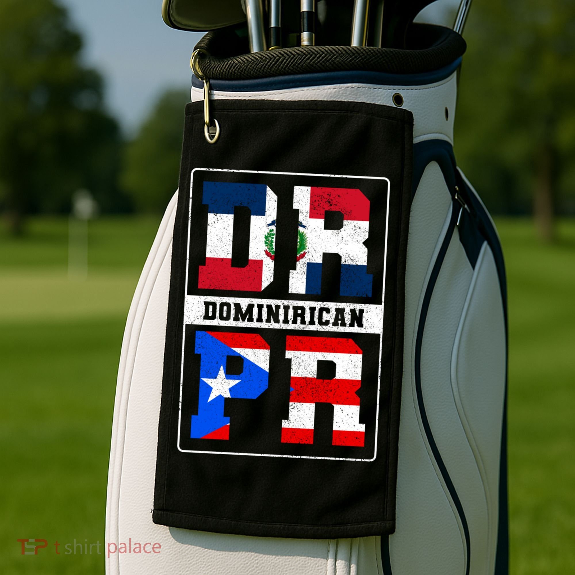 Puerto Rican Dominican Republic Dominirican Flag Pride Meaningful Gift Golf Towel
