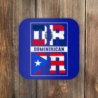Puerto Rican Dominican Republic Dominirican Flag Pride Meaningful Gift Coaster thumb 0