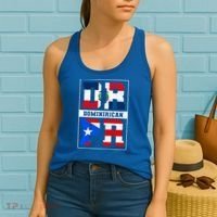 Puerto Rican Dominican Republic Dominirican Flag Pride Meaningful Gift Women's Tank Top thumb 2