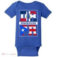 Puerto Rican Dominican Republic Dominirican Flag Pride Meaningful Gift Baby Bodysuit thumb 0