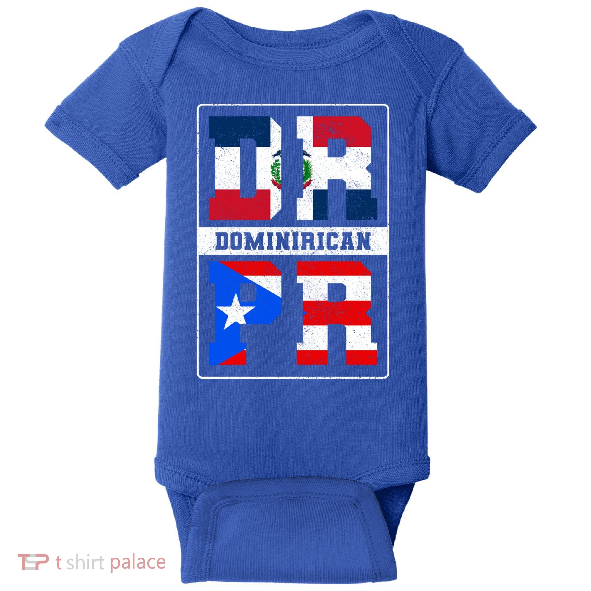 Puerto Rican Dominican Republic Dominirican Flag Pride Meaningful Gift Baby Bodysuit