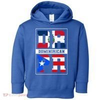 Puerto Rican Dominican Republic Dominirican Flag Pride Meaningful Gift Toddler Hoodie thumb 0