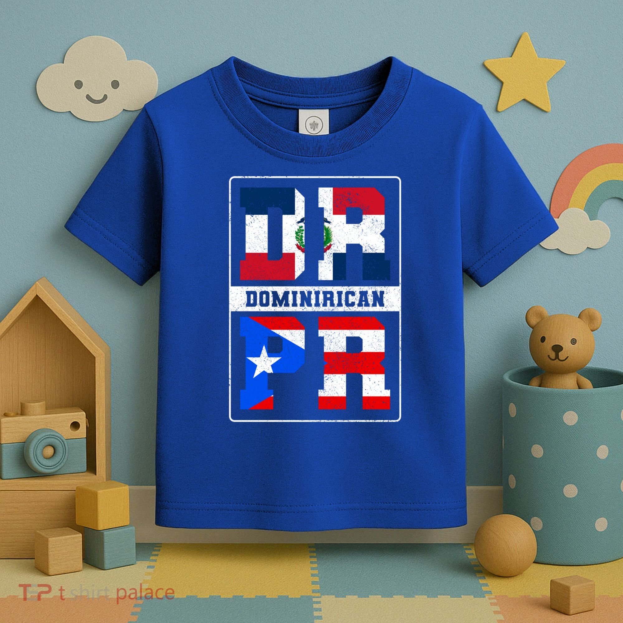Puerto Rican Dominican Republic Dominirican Flag Pride Meaningful Gift Toddler T-Shirt
