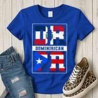 Puerto Rican Dominican Republic Dominirican Flag Pride Meaningful Gift Women's T-Shirt thumb 3