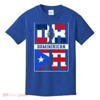 Puerto Rican Dominican Republic Dominirican Flag Pride Meaningful Gift Kids T-Shirt thumb 0