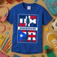 Puerto Rican Dominican Republic Dominirican Flag Pride Meaningful Gift Kids T-Shirt thumb 3