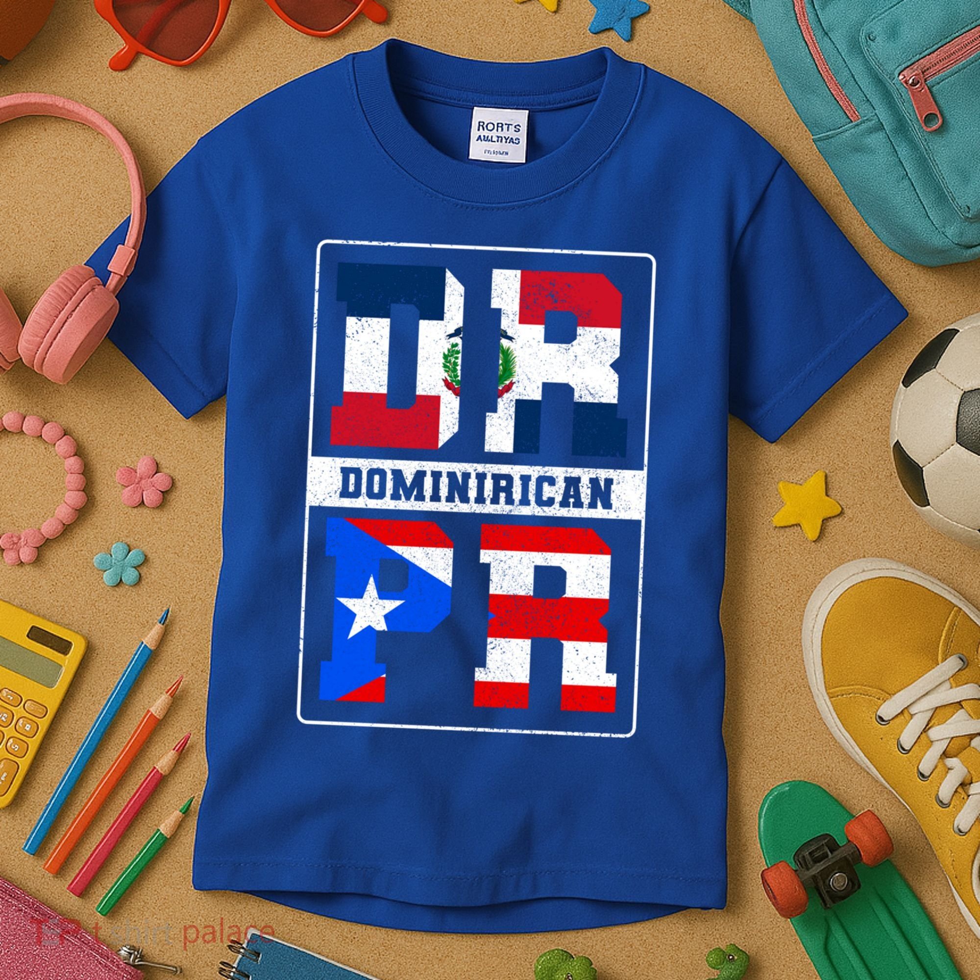Puerto Rican Dominican Republic Dominirican Flag Pride Meaningful Gift Kids T-Shirt