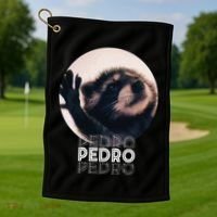 Pedro Racoon Dance Popular Internet Meme Mapache Dance Golf Towel thumb 1